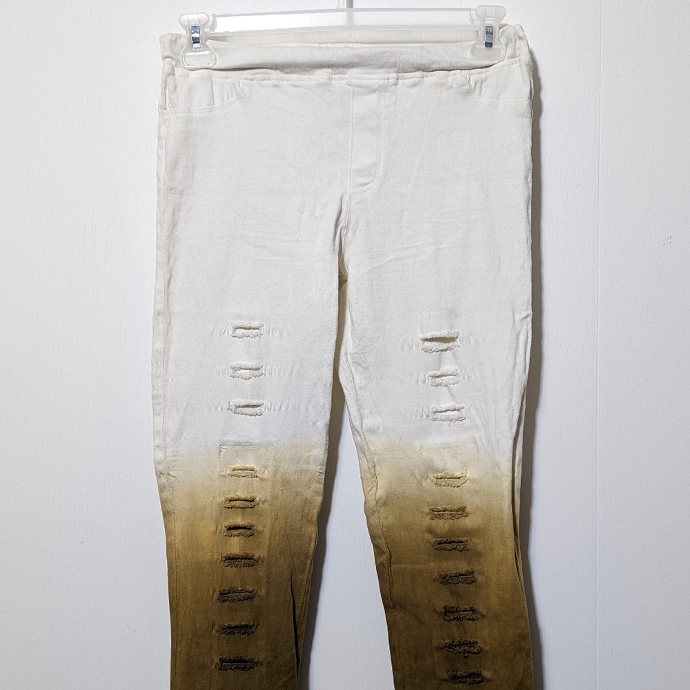 Women's UMGEE White and Brown Pants Size Large